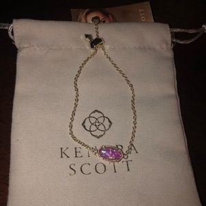 Kendra Scott Adjustable bracelet, gold/pink opal